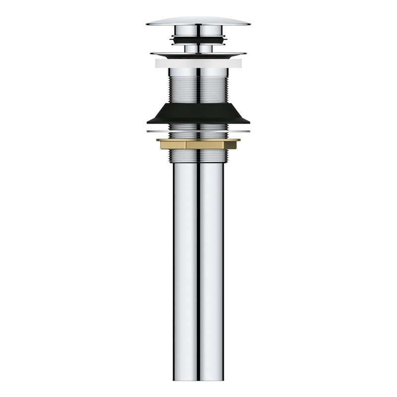 GROHE 48657000 Bathroom Sink Push Drain without Overflow , Chrome