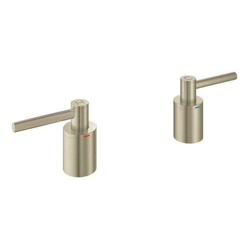 GROHE 14218EN0 Lever Handles (Pair) for Tub Fillers , Brushed Nickel
