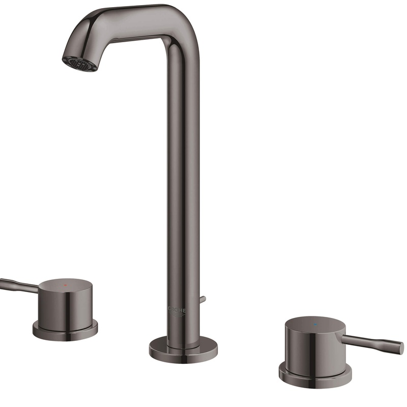 GROHE 20431A0A 8-inch Widespread 2-Handle L-Size Bathroom Faucet 1.2 GPM , Hard Graphite