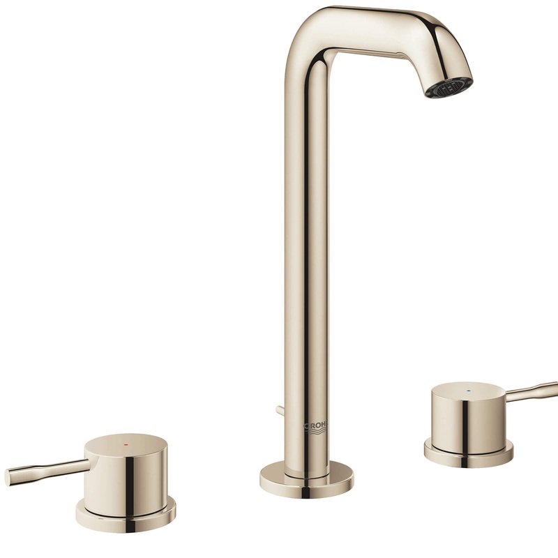 GROHE 20431BEA 8-inch Widespread 2-Handle L-Size Bathroom Faucet 1.2 GPM , Polished Nickel