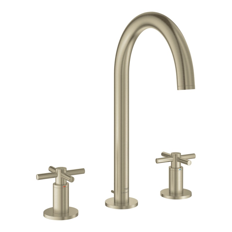 GROHE 20659EN0 8-inch Widespread 2-Handle L-Size Bathroom Faucet 1.2 GPM , Brushed Nickel