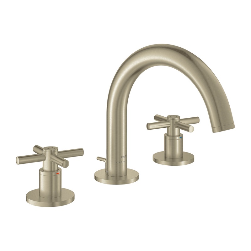 GROHE 20660EN0 8-inch Widespread 2-Handle S-Size Bathroom Faucet 1.2 GPM , Brushed Nickel