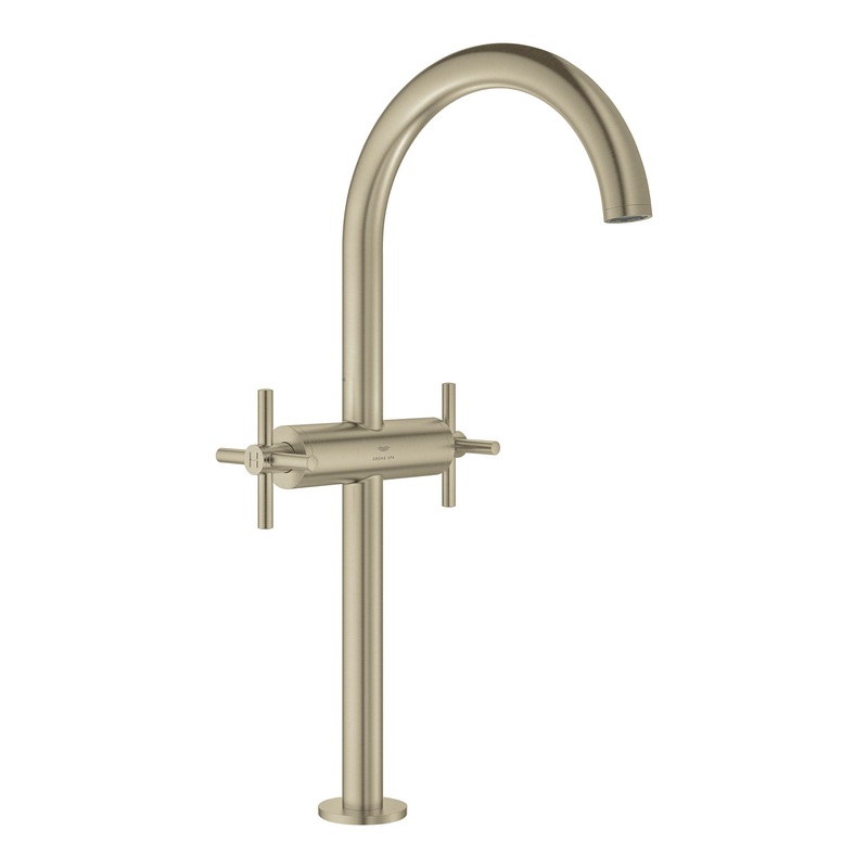 GROHE 21161EN0 Single Hole Two-Handle XL-Size Bathroom Faucet 1.2 GPM , Brushed Nickel