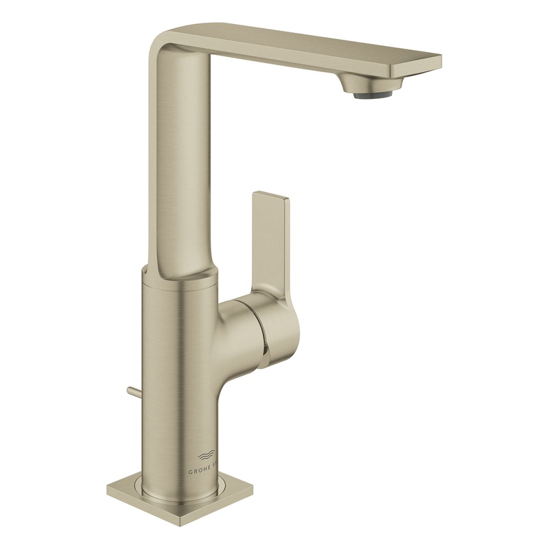 GROHE 23858EN1 Allure Single-Hole Single-Handle L-Size Bathroom Faucet 1.2 GPM , Brushed Nickel