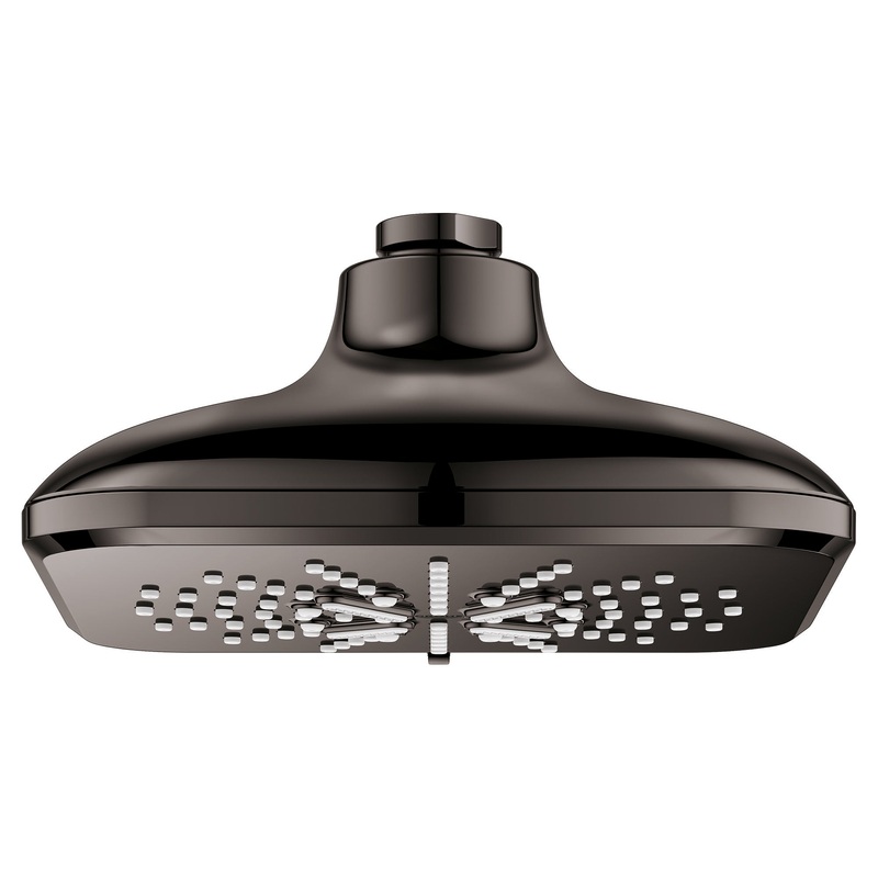 GROHE 26797A00 Shower Head, 6-1/2" - 3 Sprays, 1.75gpm , Hard Graphite