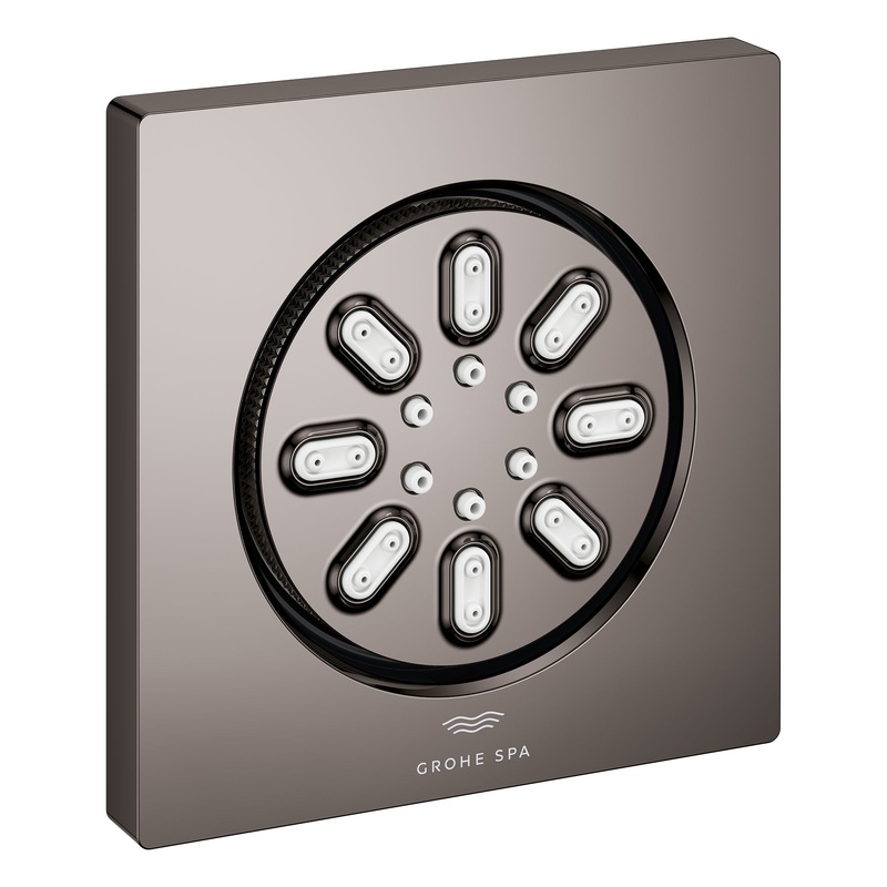 GROHE 26845A00 Body Spray Square - 2 Sprays, 0.9 GPM , Hard Graphite