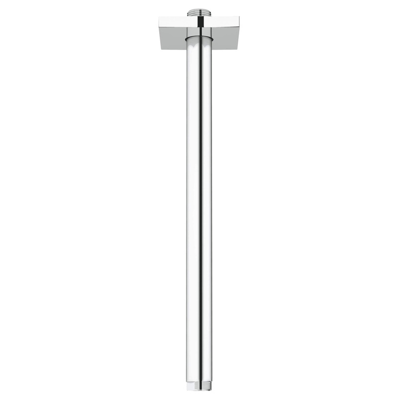 GROHE 27487A00 12" Ceiling Shower Arm With Square Flange , Hard Graphite