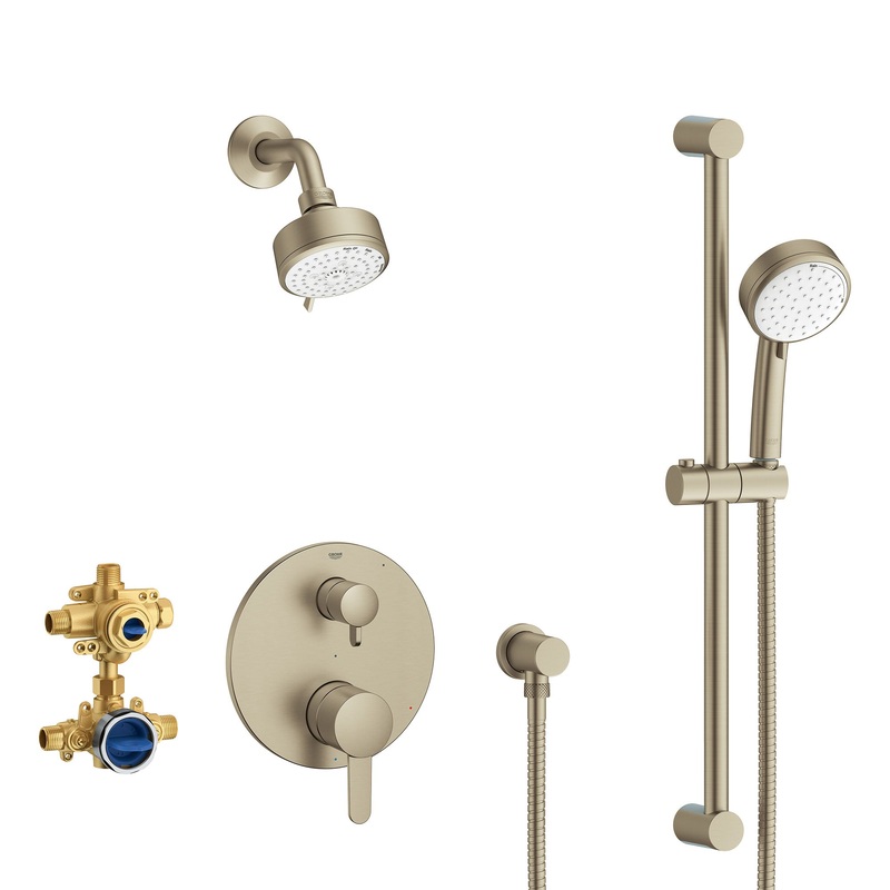 GROHE 29429EN0 COSMOPOLITAN PRESSURE BALANCE SHOWER SET - Brushed Nickel