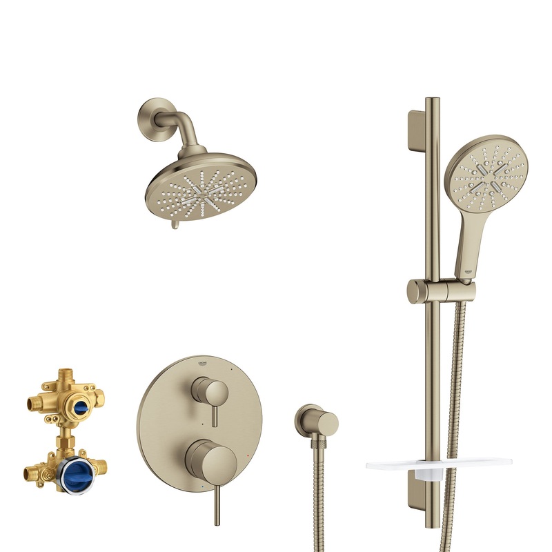 GROHE 29431EN0 TIMELESS PRESSURE BALANCE SHOWER SET , Brushed Nickel