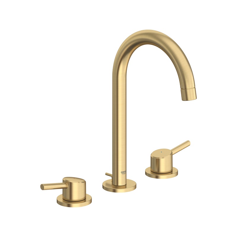 GROHE 20217GNA 8-inch Widespread 2-Handle L-Size Bathroom Faucet 1.2 GPM , Brushed Cool Sunrise