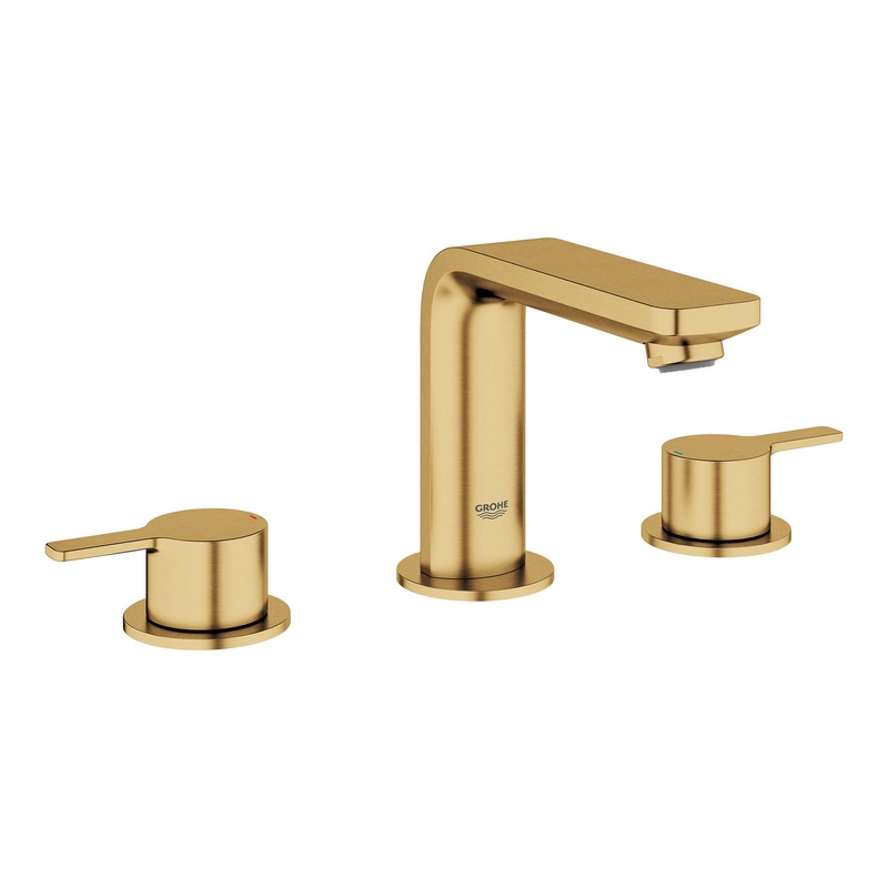 GROHE 20578GNA 8-inch Widespread 2-Handle M-Size Bathroom Faucet 1.2 GPM , Brushed Cool Sunrise
