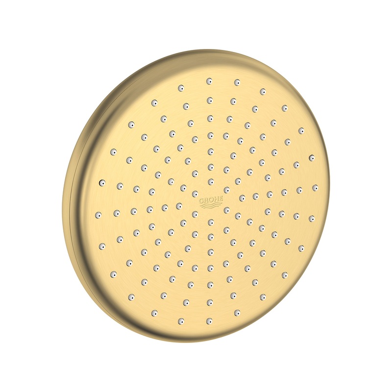 GROHE 26409GN0 210 Shower Head, 8" - 1 Spray, 1.75 gpm , Brushed Cool Sunrise