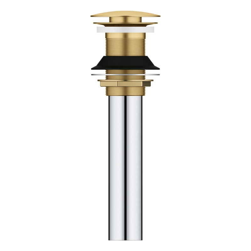 GROHE 48657GN0 Bathroom Sink Push Drain without Overflow , Brushed Cool Sunrise