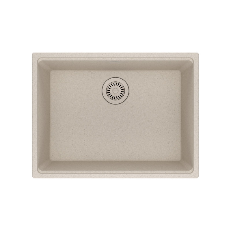 FRANKE MAG11023-CHA Maris Undermount 25-in x 18.94-in Granite Single Bowl Kitchen Sink in Champagne In Champagne