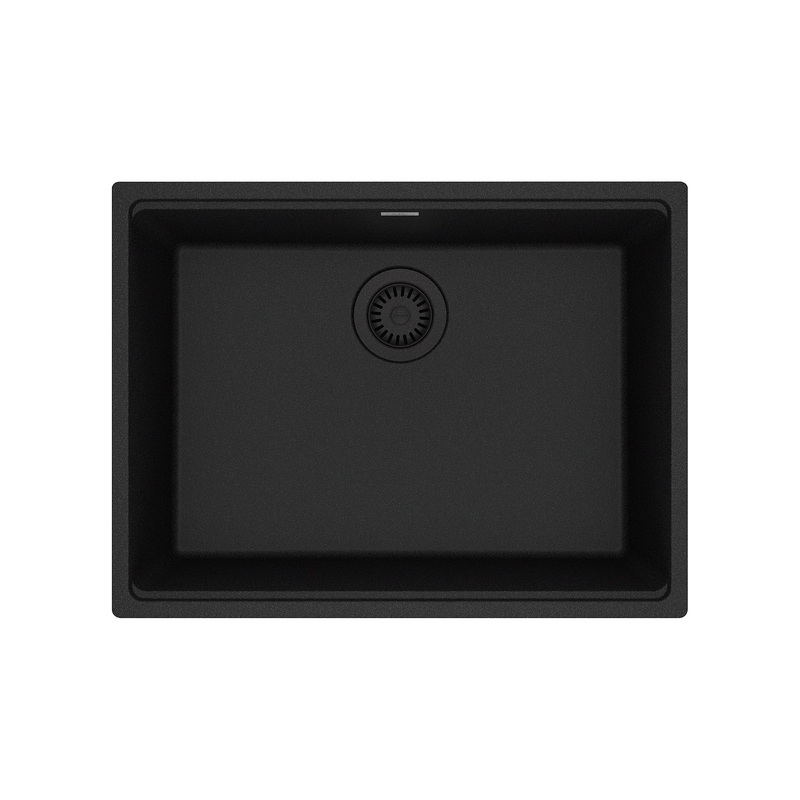 FRANKE MAG11023-ONY Maris Undermount 25-in x 18.94-in Granite Single Bowl Kitchen Sink in Onyx In Onyx