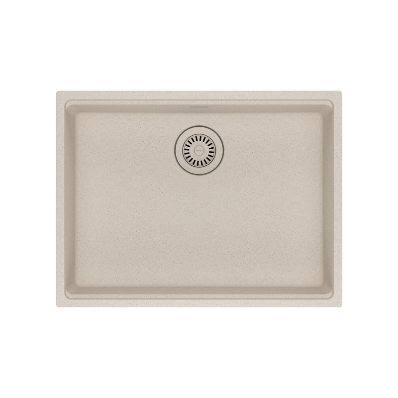 FRANKE MAG11023ADA-CHA Maris Undermount 25-in x 18.94-in Granite ADA Single Bowl Sink in Champagne In Champagne