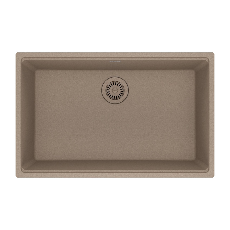 FRANKE MAG11028-OYS Maris Undermount 33-in x 22-in Granite Single Bowl Kitchen Sink in Oyster In Oyster