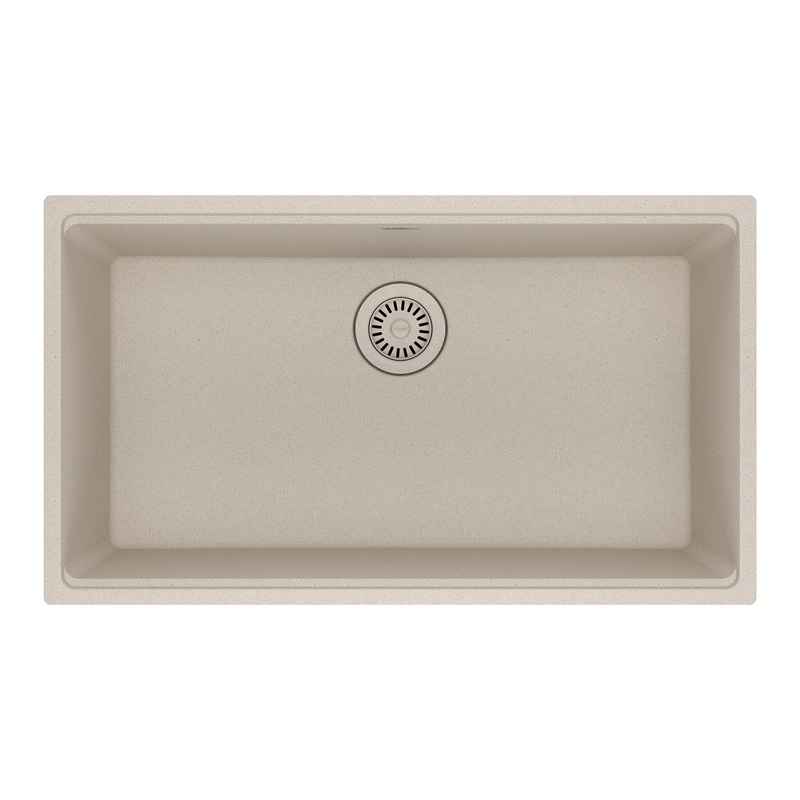 FRANKE MAG11029-CHA Maris Undermount 31-in x 17.81-in Granite Single Bowl Kitchen Sink in Champagne In Champagne