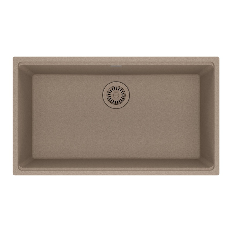 FRANKE MAG11029-OYS Maris Undermount 31-in x 17.81-in Granite Single Bowl Kitchen Sink in Oyster In Oyster