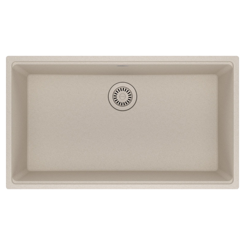 FRANKE MAG11031-CHA Maris Undermount 33-in x 18.94-in Granite Single Bowl Kitchen Sink in Champagne In Champagne