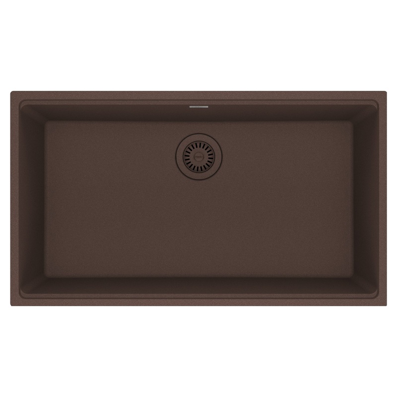 FRANKE MAG11031-MOC Maris Undermount 33-in x 18.94-in Granite Single Bowl Kitchen Sink in Mocha In Mocha