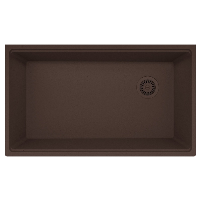 FRANKE MAG11031OW-MOC Maris Undermount 33-in x 19.31-in Granite Single Bowl Kitchen Sink in Mocha In Mocha