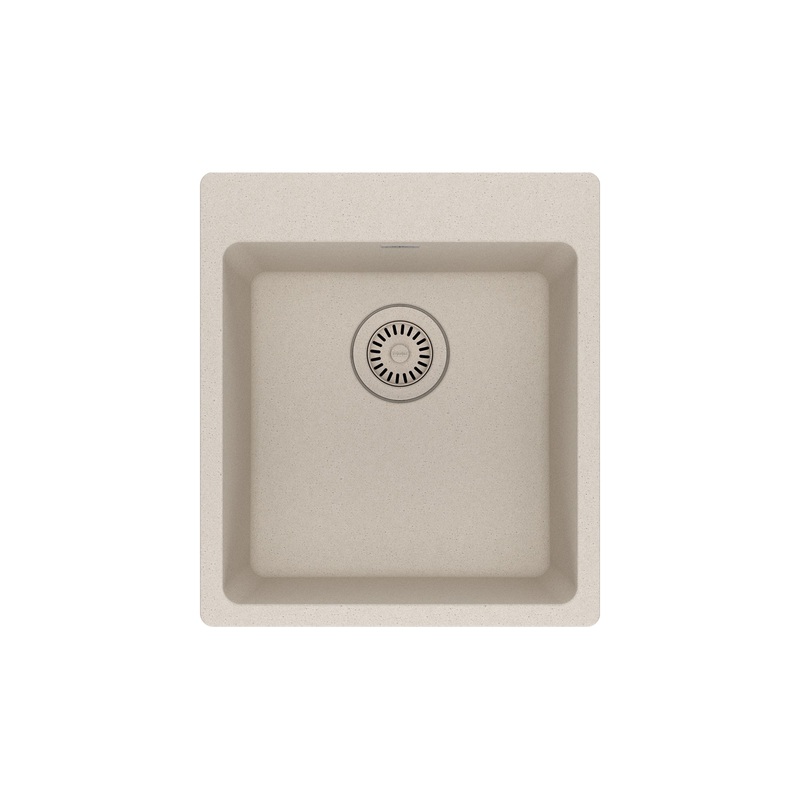 FRANKE MAG61015-CHA Maris Dual Mount 17.31-in x 19.69-in Granite Single Bowl Bar / Prep Sink in Champagne In Champagne