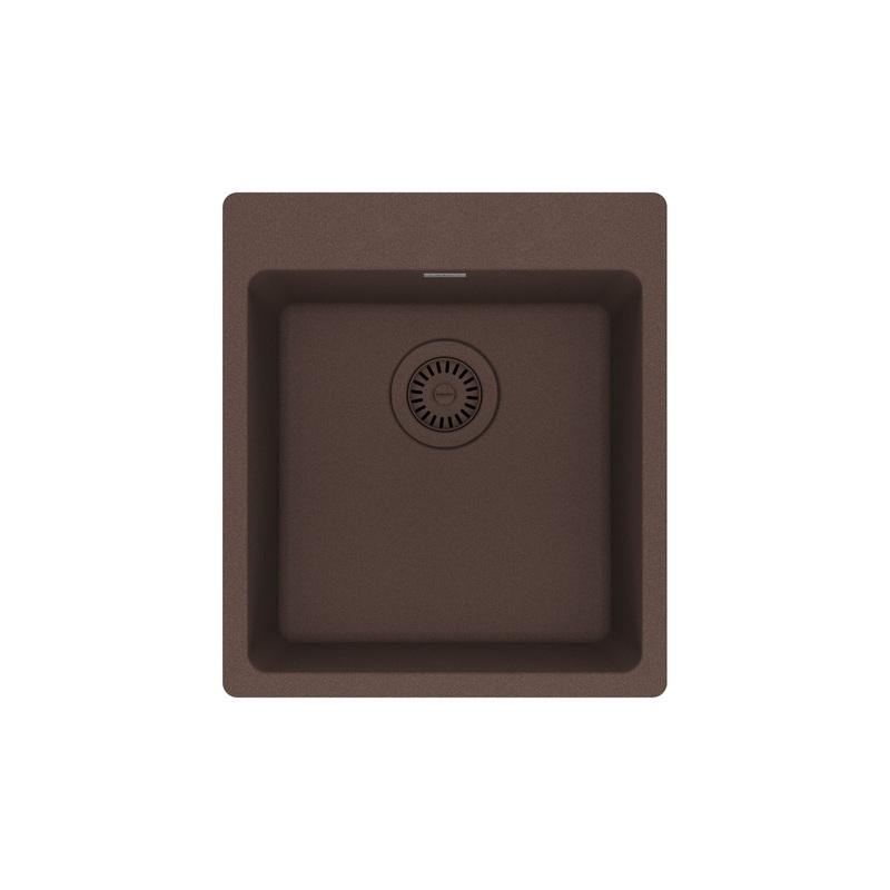 FRANKE MAG61015-MOC Maris Dual Mount 17.31-in x 19.69-in Granite Single Bowl Bar / Prep Sink in Mocha In Mocha