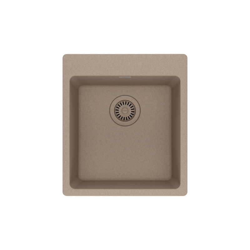 FRANKE MAG61015-OYS Maris Dual Mount 17.31-in x 19.69-in Granite Single Bowl Bar / Prep Sink in Oyster In Oyster