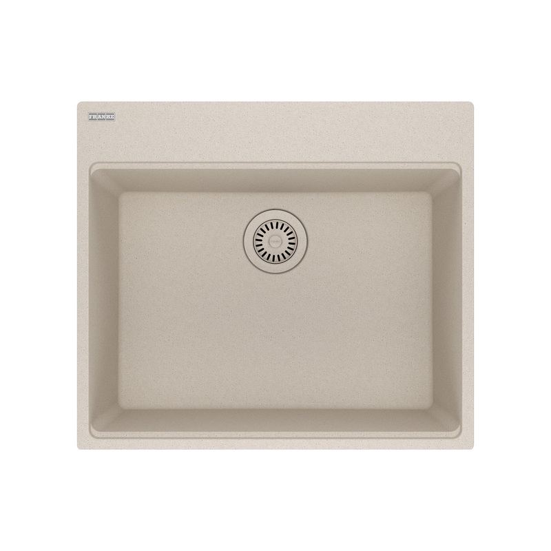 FRANKE MAG61023-CHA Maris Topmount 25-in x 22-in Granite Single Bowl Kitchen Sink in Champagne In Champagne