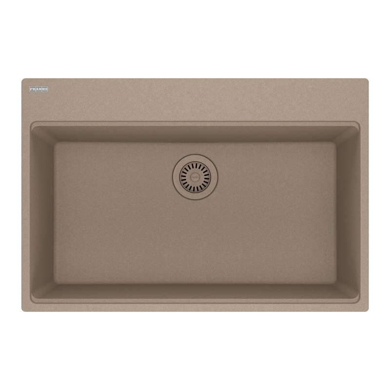 FRANKE MAG61029-OYS Maris Topmount 31-in x 20.88-in Granite Single Bowl Kitchen Sink in Oyster In Oyster