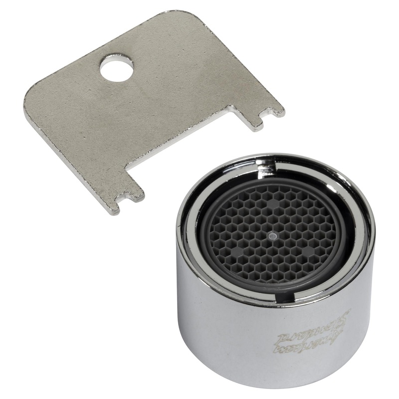 AMERICAN STANDARD M922997-0020A, 1.0 gpm/3.8 L/min Pressure-Compensating Vandal-Resistant Aerator With Key in Chrome