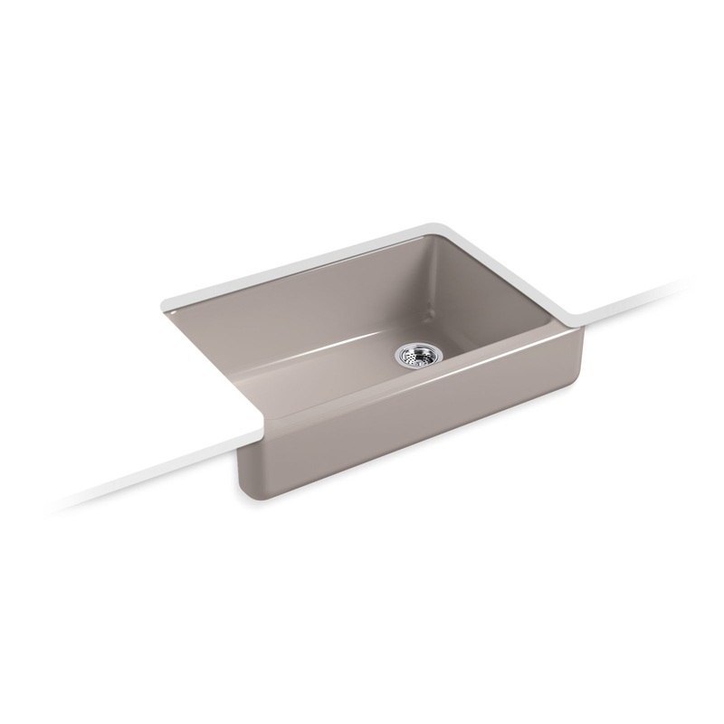 KOHLER K-5826-TRF Whitehaven 32-1/2" Undermount Single-Bowl Farmhouse Kitchen Sink In Truffle