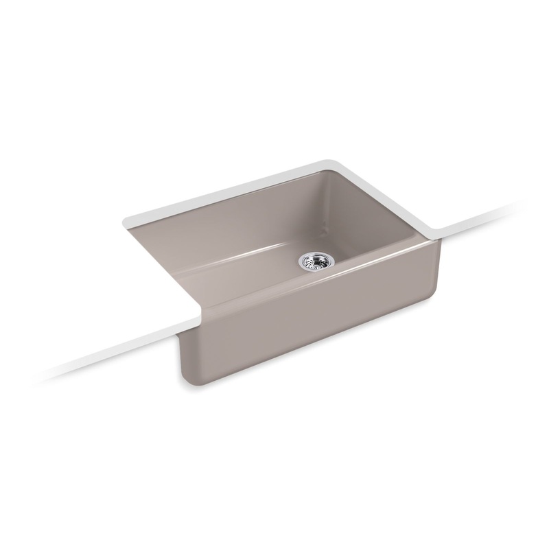KOHLER K-5827-TRF Whitehaven 32-3/4" Undermount Single-Bowl Farmhouse Kitchen Sink In Truffle