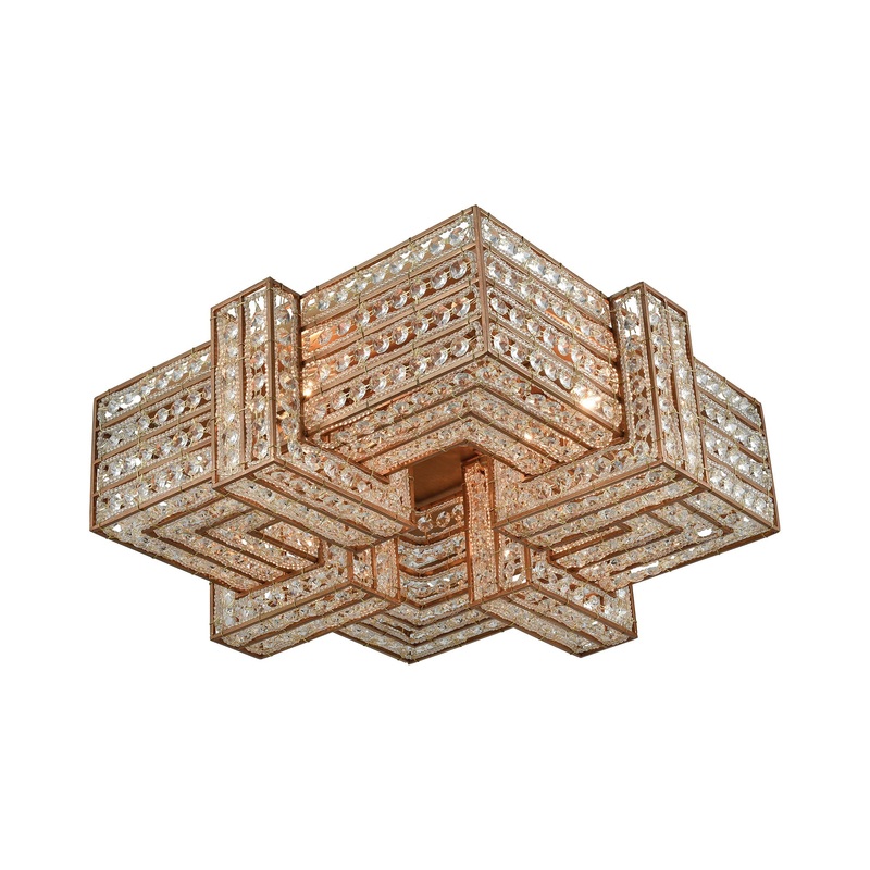 ELK SHOWROOM 11122/4 Lexicon 19'' Wide 4-Light Flush Mount - Matte Gold
