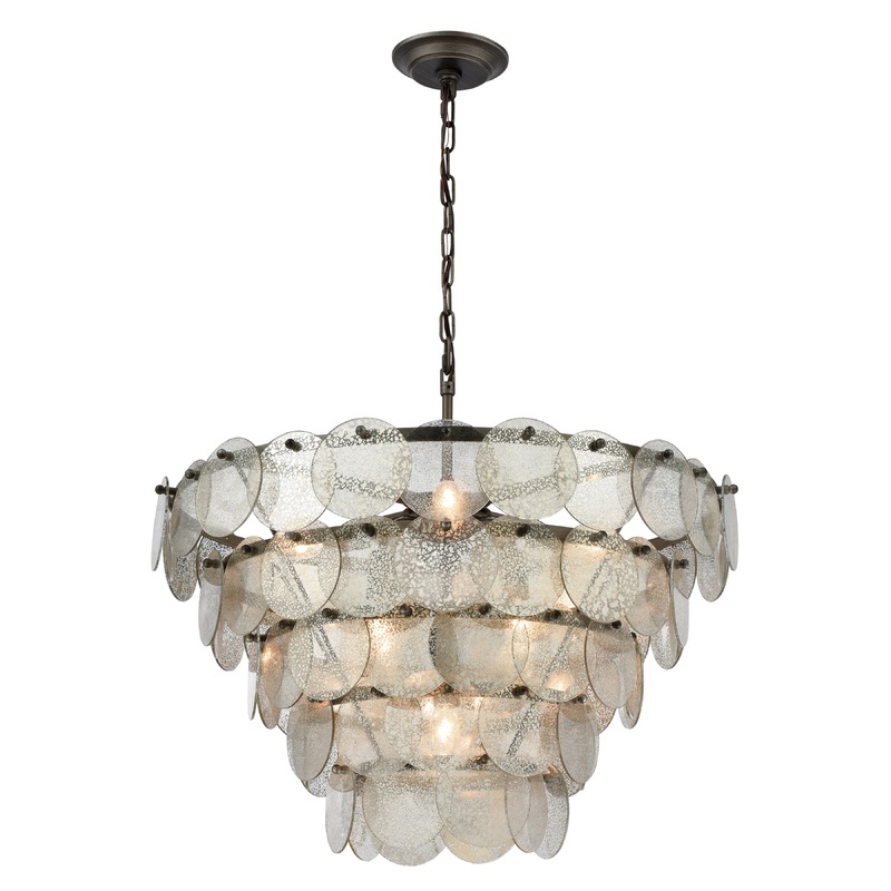 ELK SIGNATURE 1141-084 Airesse 25'' Wide 9-Light Chandelier - Brushed Slate