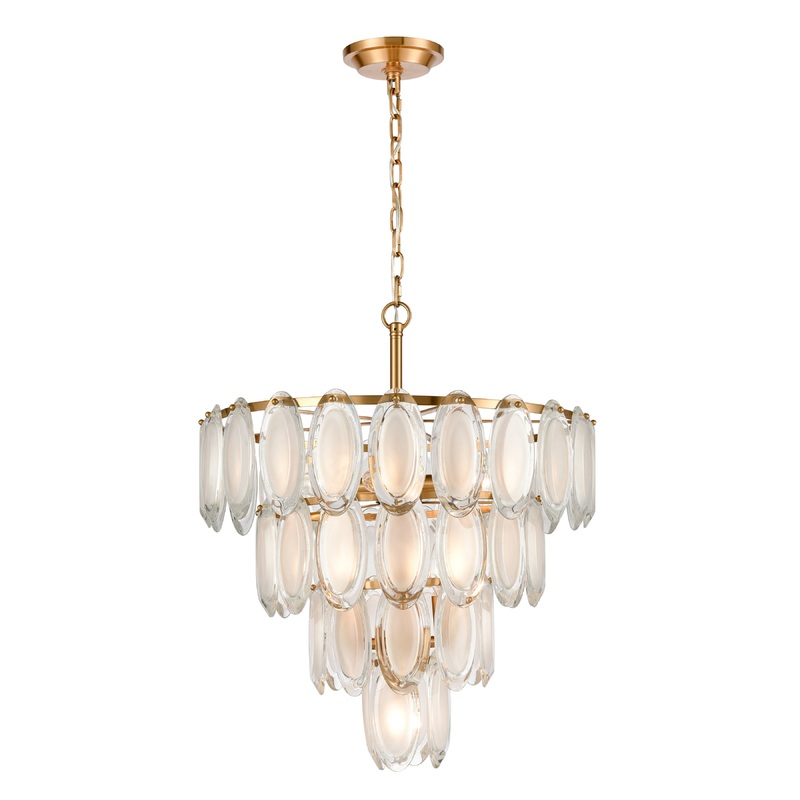 ELK SIGNATURE D4664 Curiosity 20'' Wide 8-Light Chandelier - Aged Brass