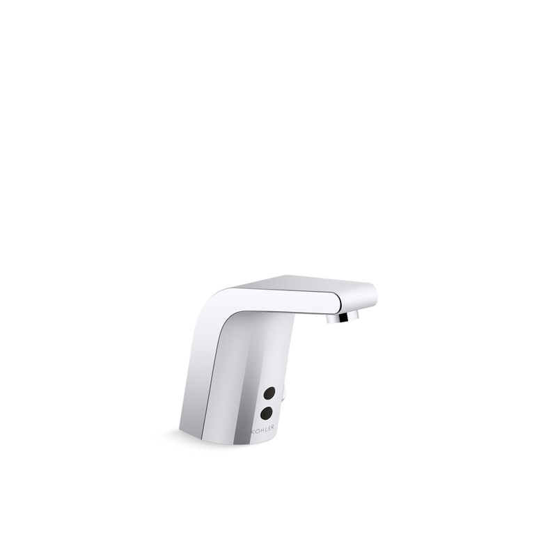 KOHLER K-13460-SATA-CP Sculpted Touchless Single-Hole Lavatory Sink Faucet With Insight Sensor Technology And Temperature Mixer, Dc-Powered, Less Drain, 0.35 Gpm In Polished Chrome