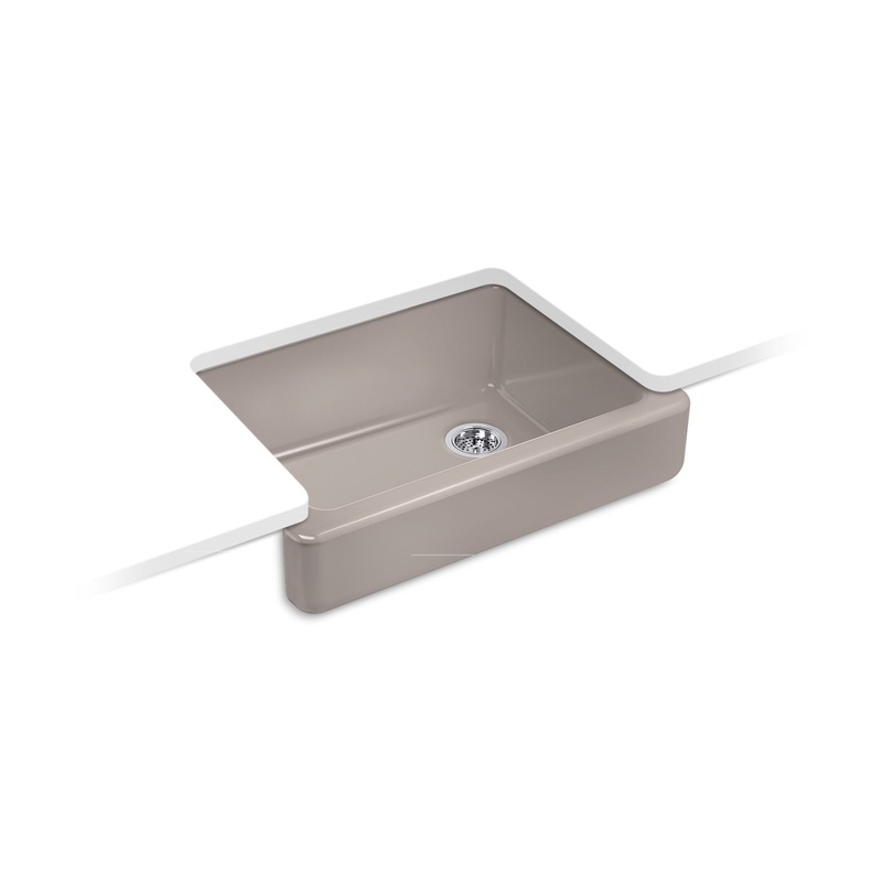 KOHLER K-6486-TRF Whitehaven 29-1/2" Undermount Single-Bowl Farmhouse Kitchen Sink In Truffle