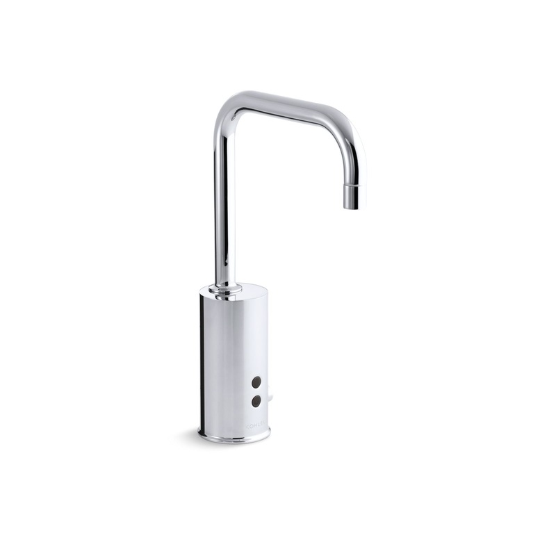 KOHLER K-7519-SATA-CP Gooseneck Touchless Single-Hole Lavatory Sink Faucet With Insight Sensor Technology And Temperature Mixer, Hes-Powered, Less Drain, 0.35 Gpm In Polished Chrome