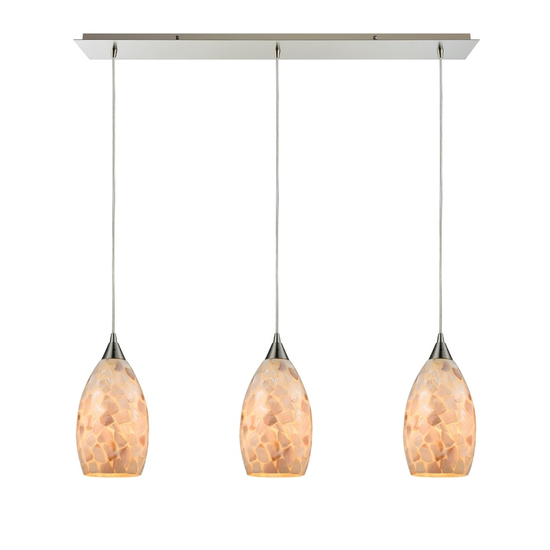 ELK SHOWROOM 10443/3LP Capri 36'' Wide 3-Light Pendant - Satin Nickel