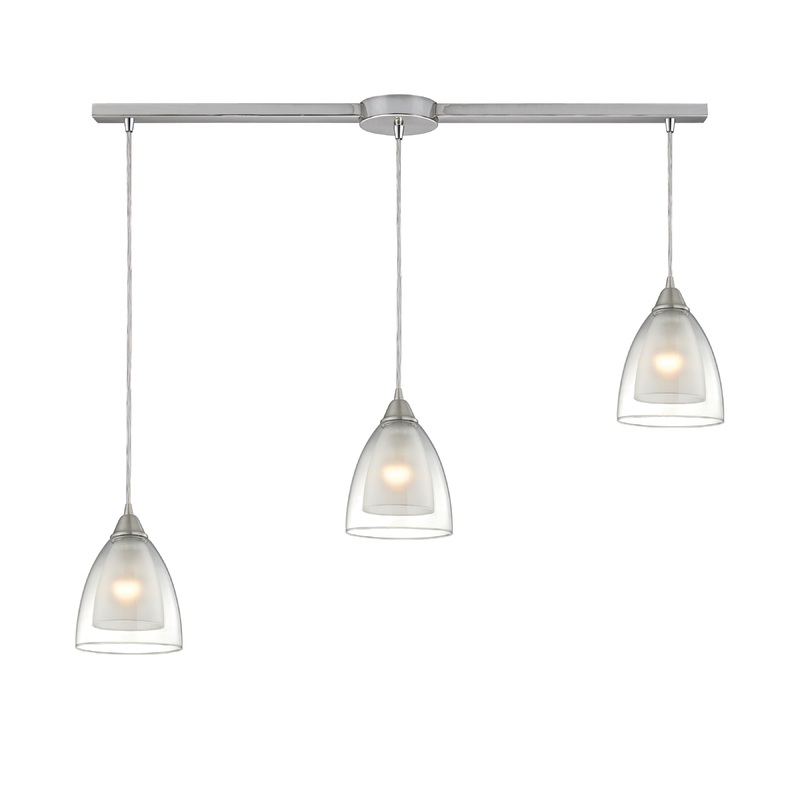 ELK SHOWROOM 10464/3L Layers 36'' Wide 3-Light Pendant - Satin Nickel
