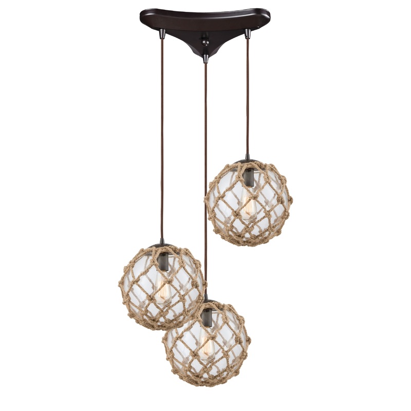 ELK SHOWROOM 10715/3 Coastal Inlet 12'' Wide 3-Light Pendant - Oil Rubbed Bronze