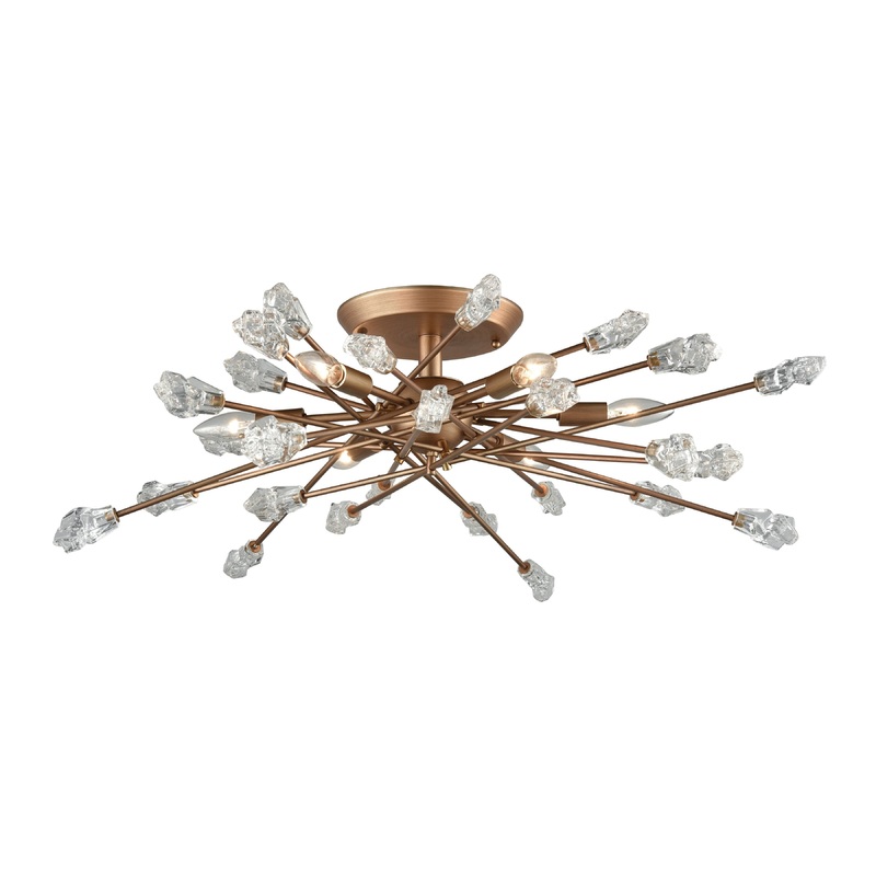 ELK SHOWROOM 11112/6 Serendipity 32'' Wide 6-Light Semi Flush Mount - Matte Gold