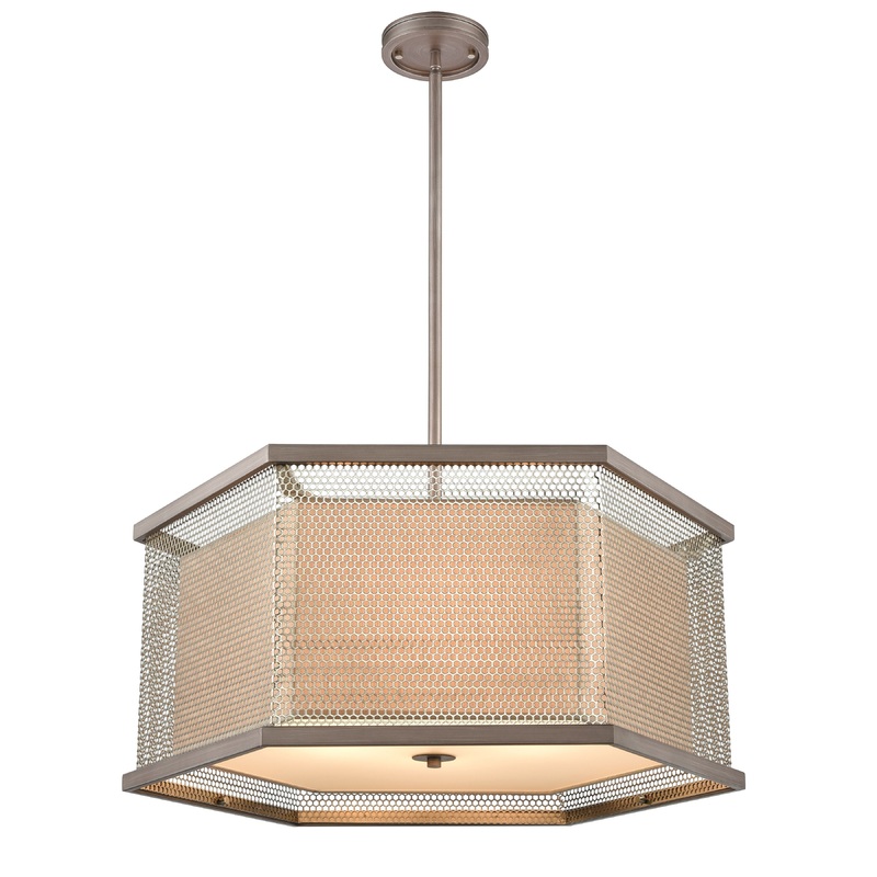 ELK SHOWROOM 15666/6 Crestler 28'' Wide 6-Light Chandelier - Weathered Zinc