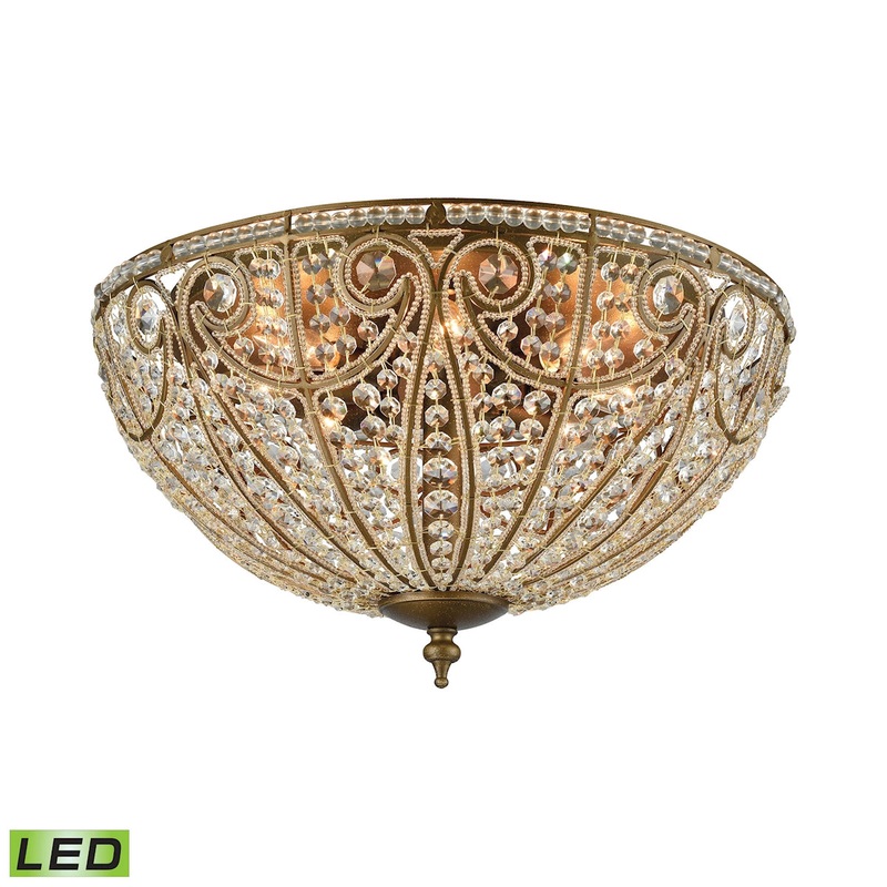 ELK SHOWROOM 15963/8-LED Elizabethan 22'' Wide 8-Light Flush Mount - Dark Bronze