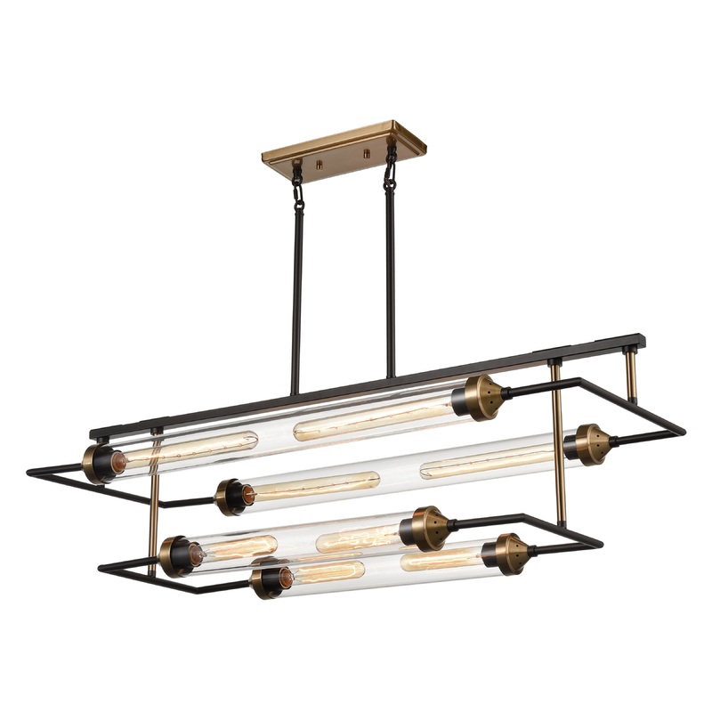 ELK SIGNATURE D4336 North By North East 40'' Wide 8-Light Linear Chandelier - Oil Rubbed Bronze