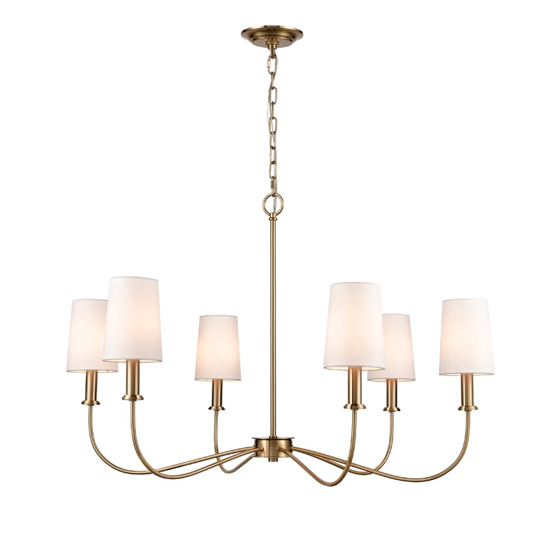 ELK SIGNATURE H0019-9613 West Point 36'' Wide 6-Light Chandelier - Brass