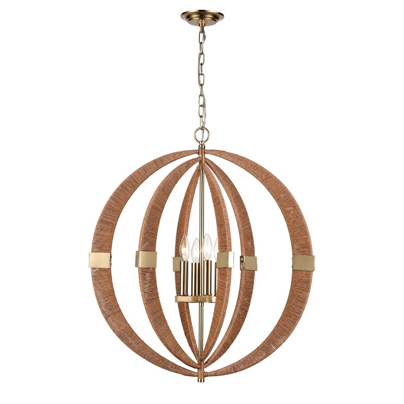 ELK SIGNATURE H0019-9620 Pyrus 27'' Wide 4-Light Pendant - Brown