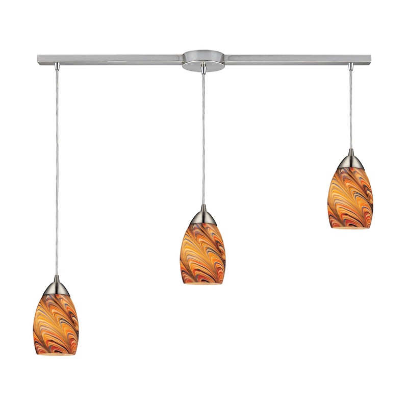 ELK SHOWROOM 10089/3L-RV Vortex 36'' Wide 3-Light Pendant - Satin Nickel